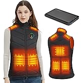 KOVNLO Heated Vest for Women With Battery Pack Included, Smart Button with Light-out Design, Electric Heated Jackets