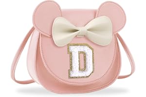 IQIMOTT Toddler Purse Girl Wallet for 2-10 Year Old Birthday Gift, Personalized Kids Little Mouse Ear Bow Crossbody Shoulder Purse