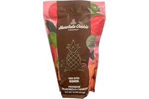 ISLAND SEASONINGS Honolulu Cookie Company Premium Guava Shortbread Cookies - 16 oz Mini Bites Guava