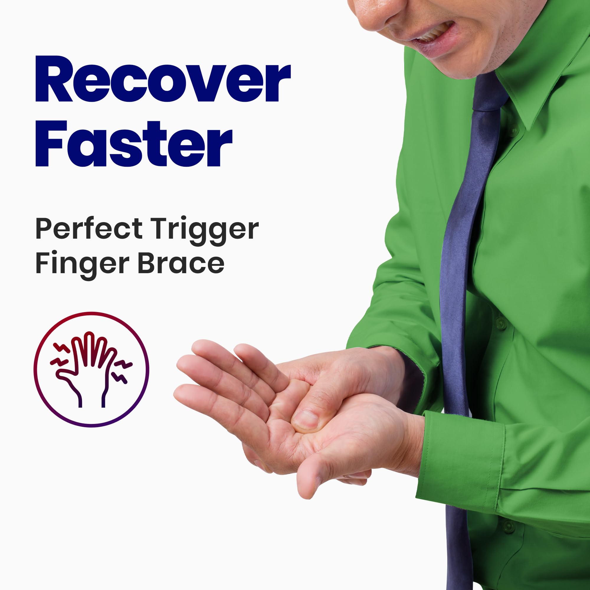 Trigger Finger Splint Finger Brace | Index Middle Ring Broken Pinky Fingers Splints | Arthritis & Tenosynovitis Pain Relief | Mallet Brace Straightener Immobilizer l Thumb Guard Protector | 2 PACK