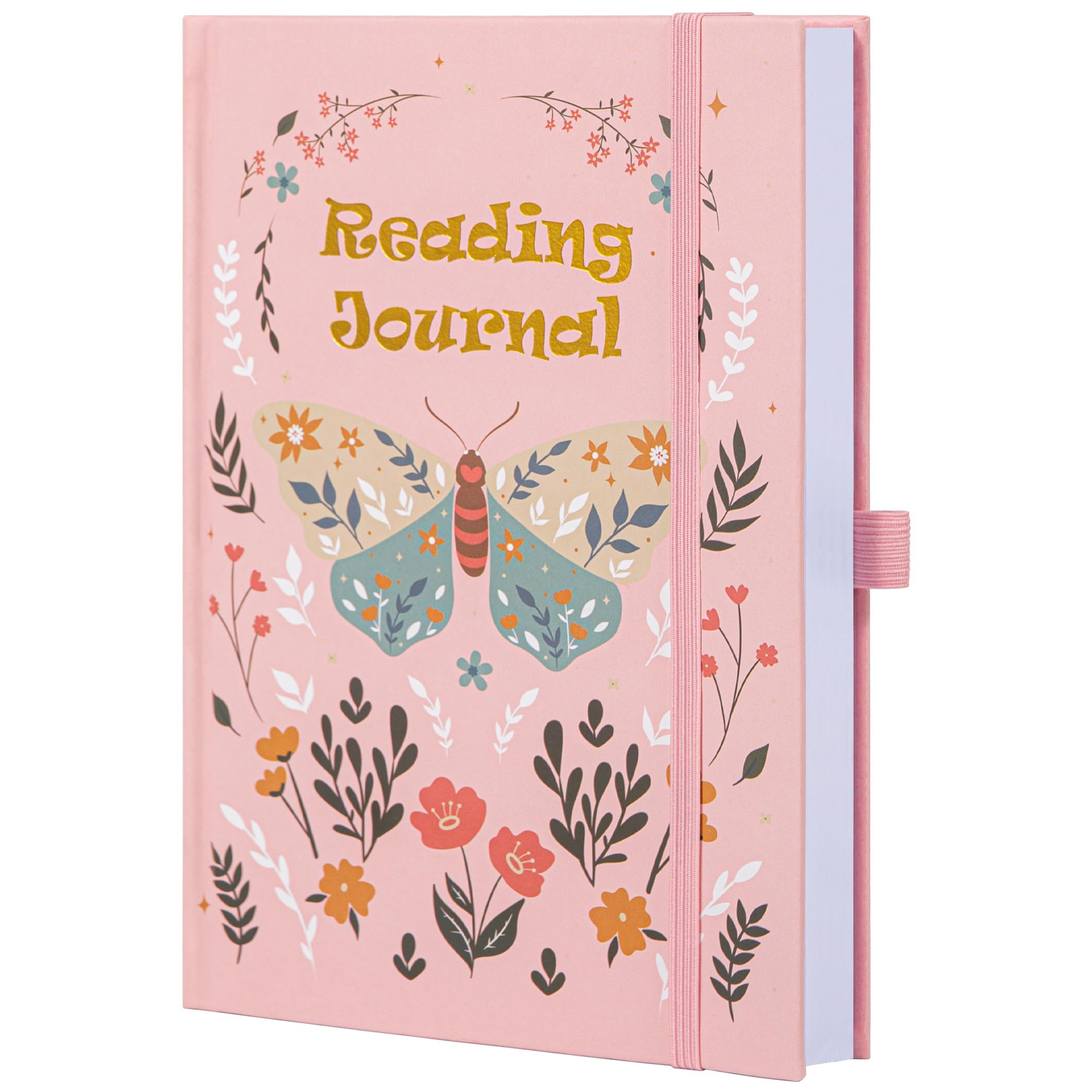 TIEFOSSI Reading Journal for Book Lovers, Track Your Reading Progress, 85 Book Reviews, Stage Reading Record, Hardcover A5 Journal Reading Planner, Gifts for Readers