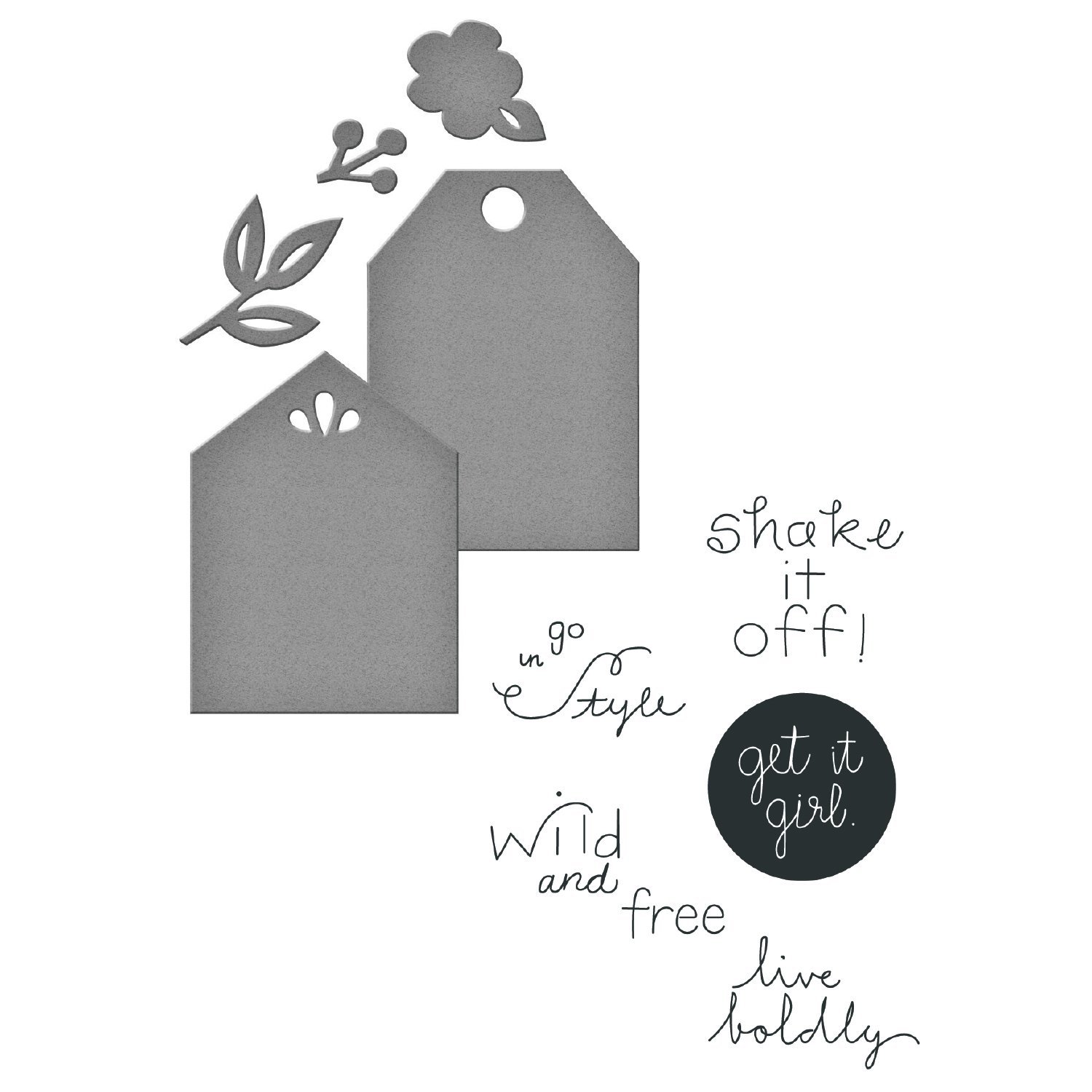 Spellbinders Spellbinders Stamp and Die Set-Simply Me,