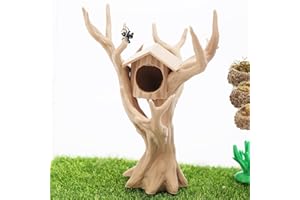 Daerky Jumping Spider Tree, Spider Hiding Cave, Tree-Shaped Climbing Toy & Cave, 3D Printed Decorative Accessory for Jumping Spiders, Wolf Spiders, Mantises & Small Arboreal Animals (Wood Color)