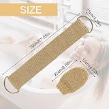 COMNICO Exfoliating Body Scrubber 2pcs, Natural Loofah Bath Set view 2