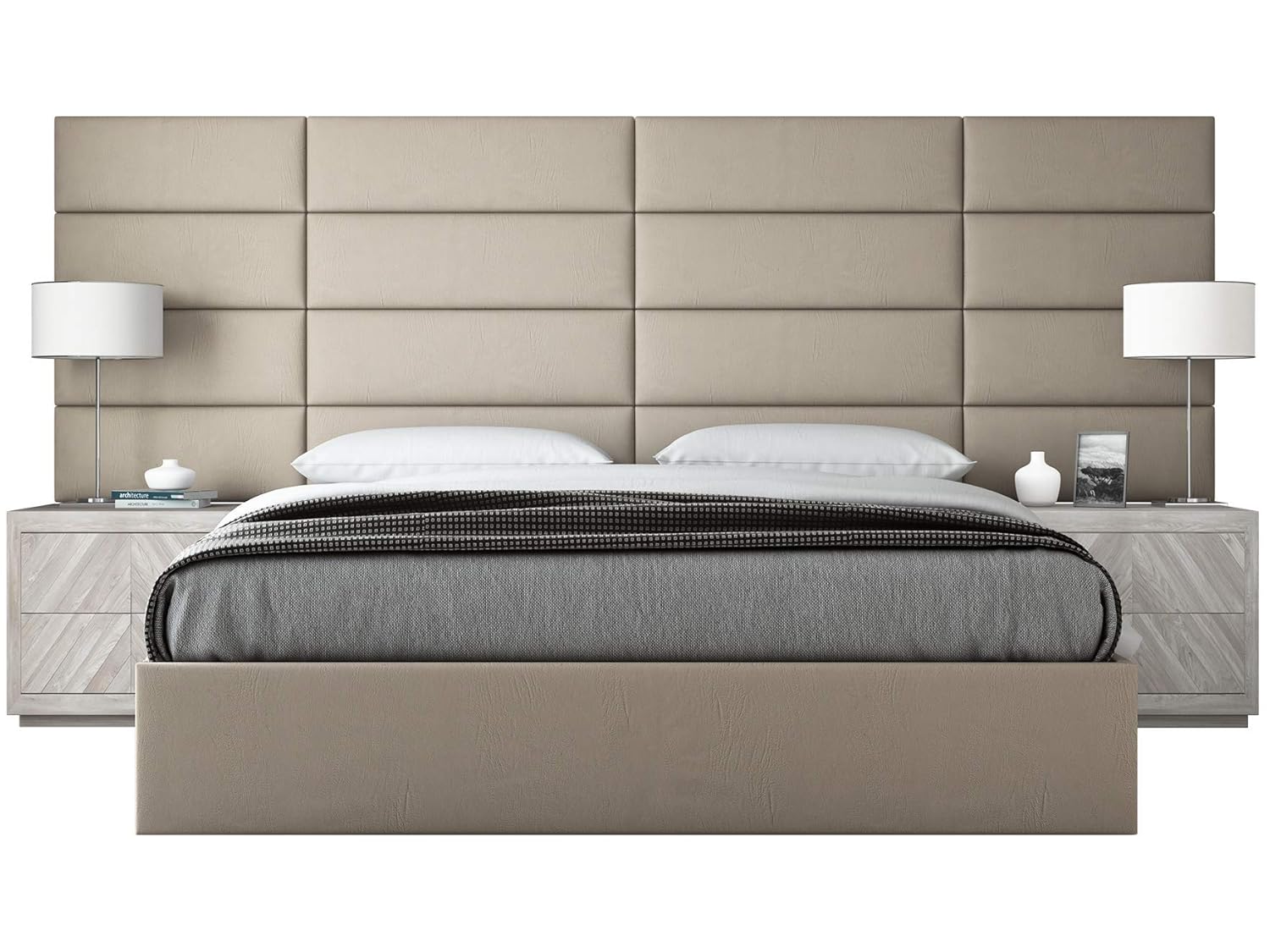 Best full bed headboard gold upholstery