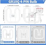 Liuyife GR10Q 4-Pin 16W CFL Lamp 13.3cm Square 3500K Non-Dimmable view 3