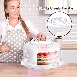 Ohuhu Cake Container, Cake Carrier with Lid and
