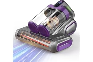 Mattress Vacuum Cleaner Cordless 16Kpa Handheld Vacuum, Vacuum Cleaner with 253.7nm UV-C Light,HEPA Filter & Ultrasonic, Port