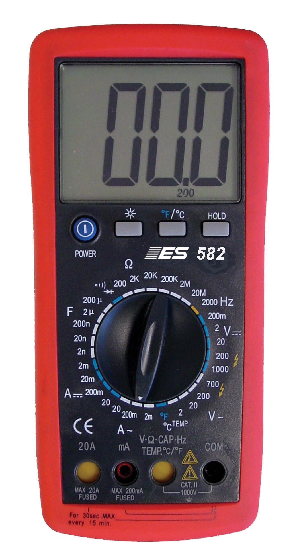 Electronic Specialties 582 Deluxe Digital Multimeter | 7.75" x 3.5" Red Multimeter for Professional & DIY Electrical Work