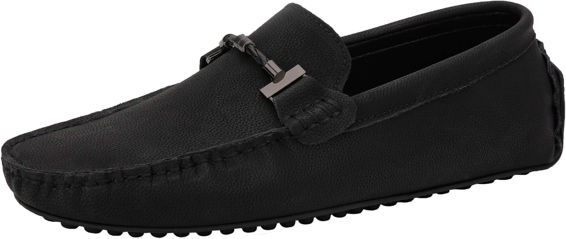 JIONS Mens Driving Penny Loafers Suede Moccasins Slip On Casual Dress Boat Shoes