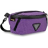 HIKEMAN Crossbody Fanny Pack for Men Hiking Waist Packs Multifunctional Outddoor Chest Bag Attached to Any Backpack Carry Fanny Pack for Walking Traveling Casual Cycling Running Hiking (Purple)