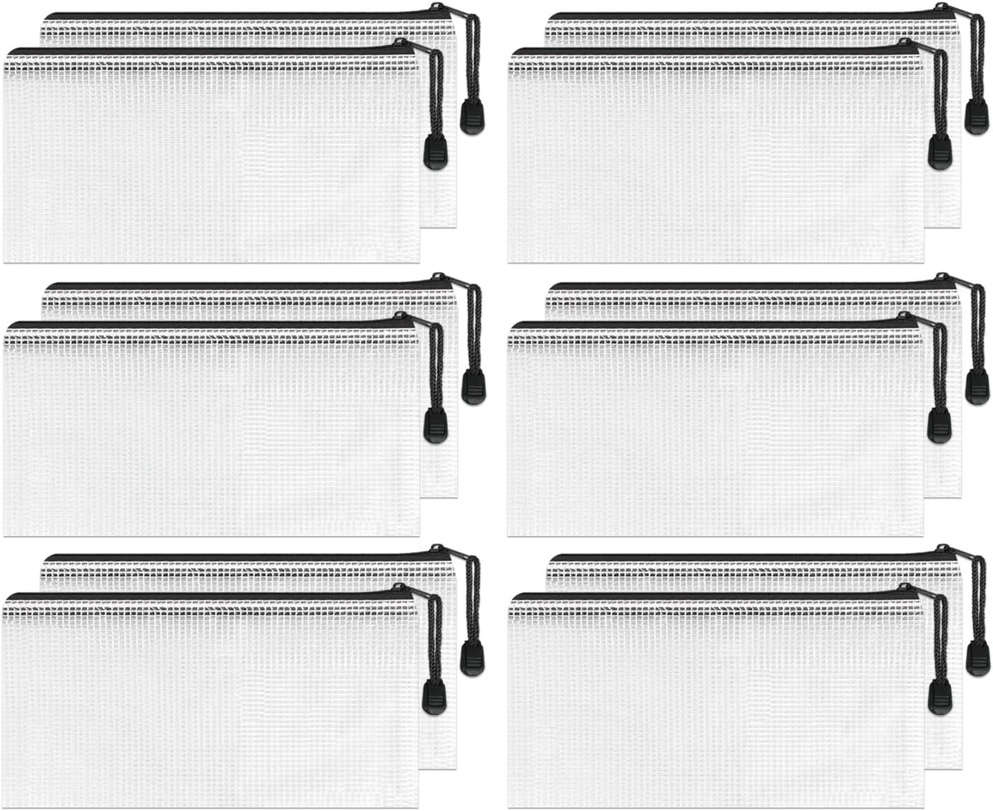A6 Mesh Pencil Pouch Zipper File Bags
