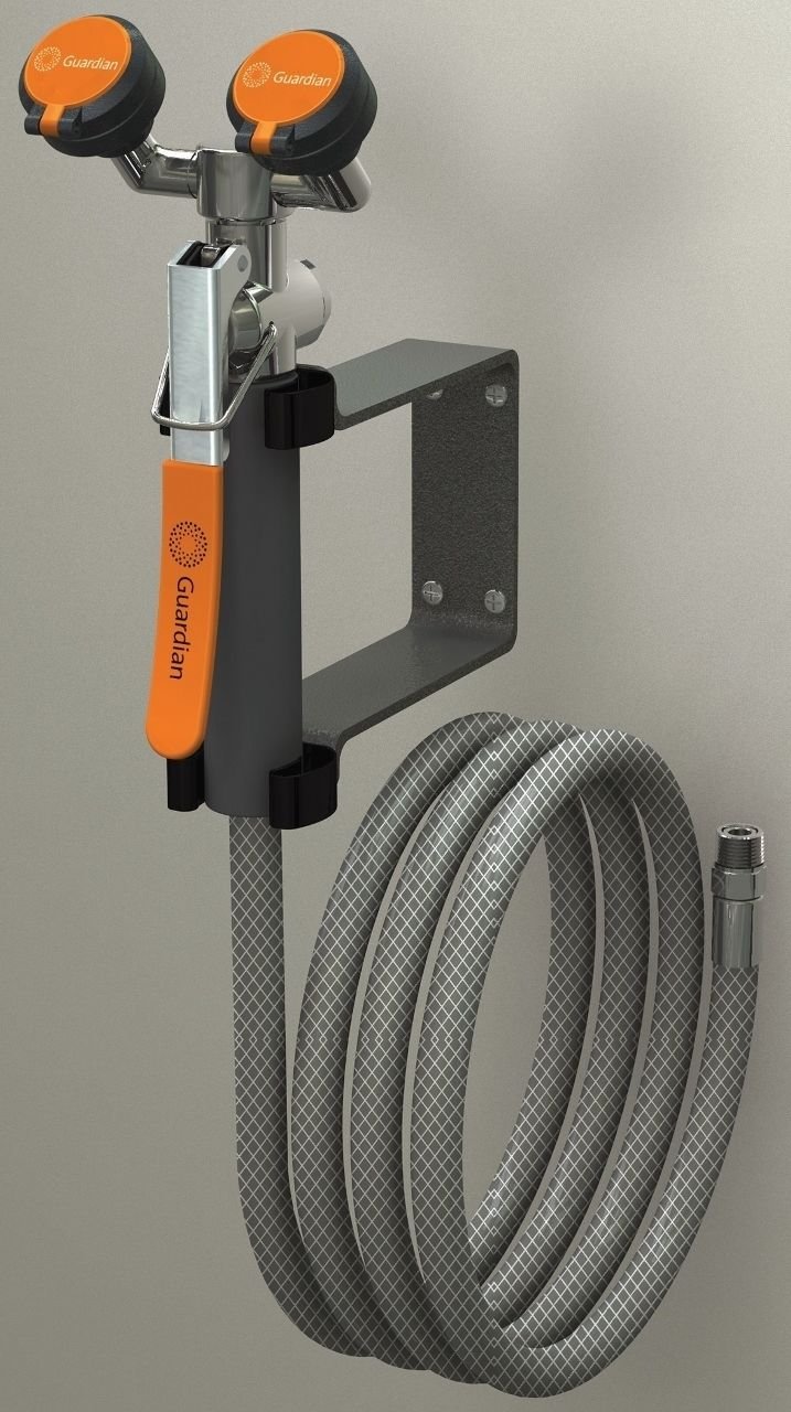 Guardian Equipment G5026 Wall-Mount Eyewash/Drench Hose Unit with Squeeze-Open Valve, One Size: Science Lab Eye Wash Units: Industrial & Scientific