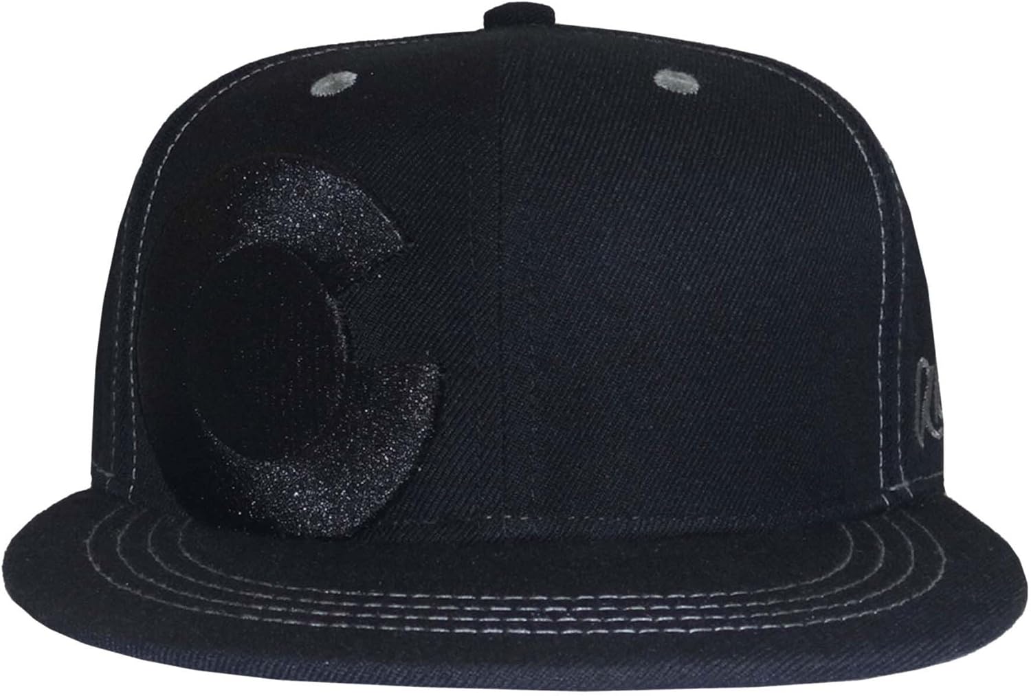 Aksels Colorado Big C Flat Bill Snapback Hat (All Black) at Amazon Men