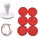 Christmas Cookie Stamps Silicone Cookie Stamps Cookie Cutter Biscuit for DIY Christmas and Daily Baking Set of 6
