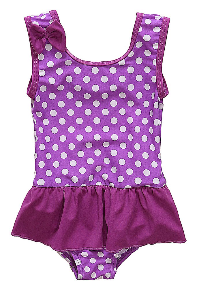 BeautyIn Kids Swim Suit Baby Girls Cute Dots All In One Swimwear