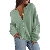 Saodimallsu Womens Cardigan Sweaters Button Down Long Sleeve Knit Outerwear 2025 Trendy Fashion Open Front Outfits