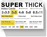 1,000 SUPER THICK index cards / 3"x5" / 14pt