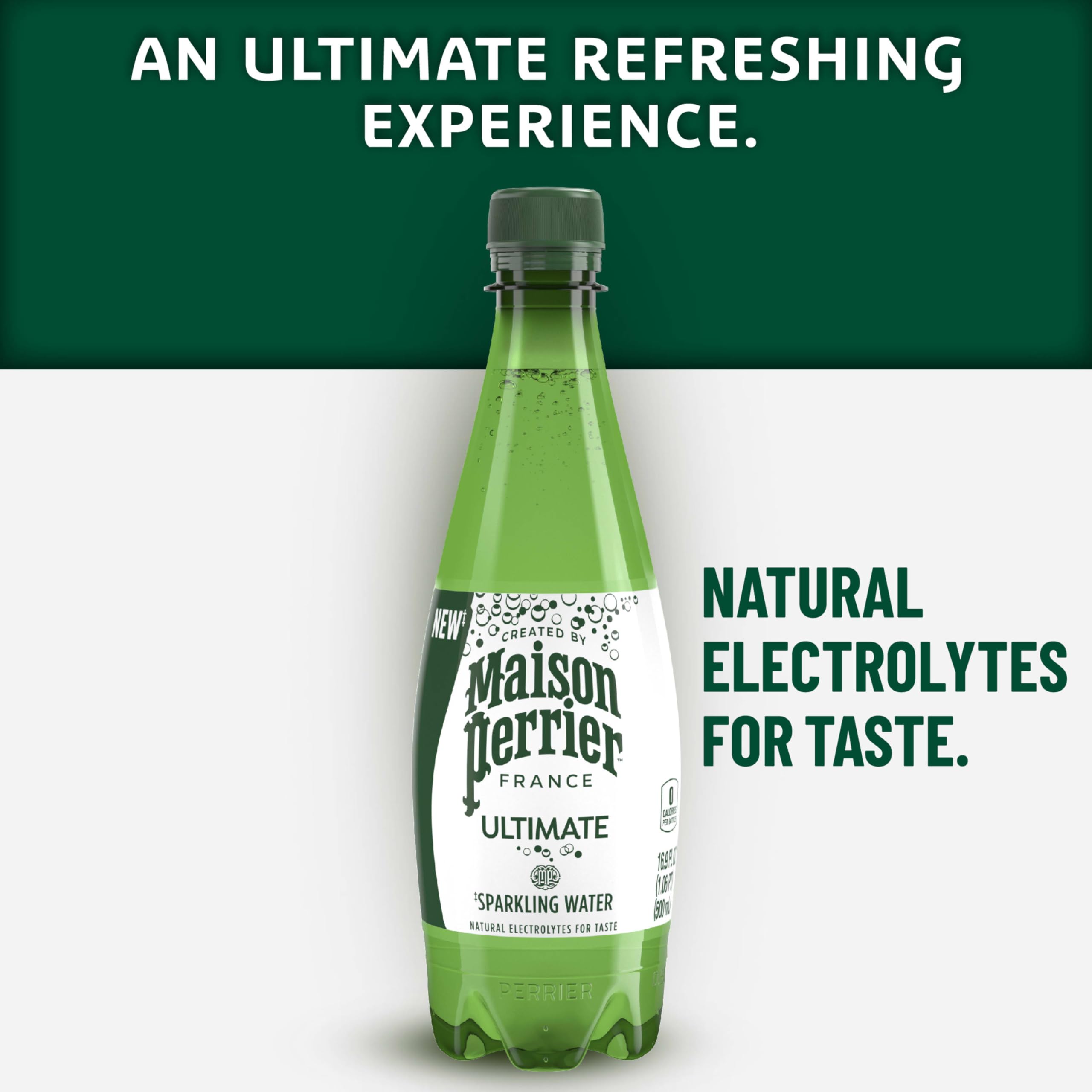 Maison Perrier Sparkling Mineral Water - 16.9 Oz Bottles (24-Pack) - Sugar Free, Caffeine Free