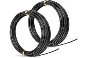 ZELARMAN 32.8 Feet Black Aluminum Craft Wire 3 mm Thickness Bendable Metal Craft Wire for DIY Crafts Making