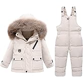 Hecxagd 2-Piece Toddler Snow Suit, Baby Snowsuit, Infant Snowsuit Toddler Girl Boy Snowsuit, Kids Winter Coat Snow Pant 2-8T