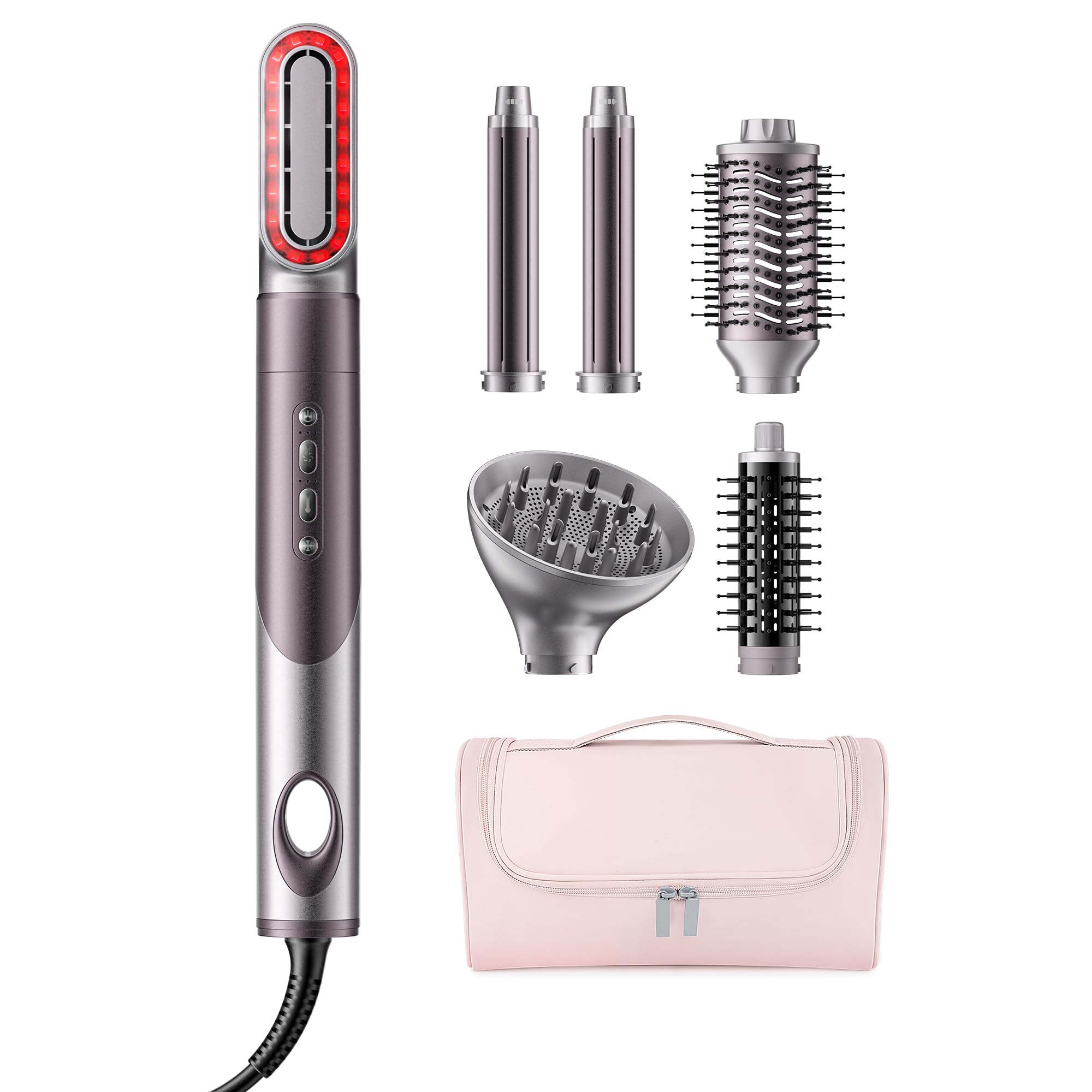 Photo 1 of MESCOMB Upgraded Infrared 6 in 1 Hot Air Styler Wrap - Dual Voltage Hair Dryer| Fast Drying & No Heat Damage, Professional Multi-Styler for Curling, Volumizing & Smooth Straightening (100V-240V)