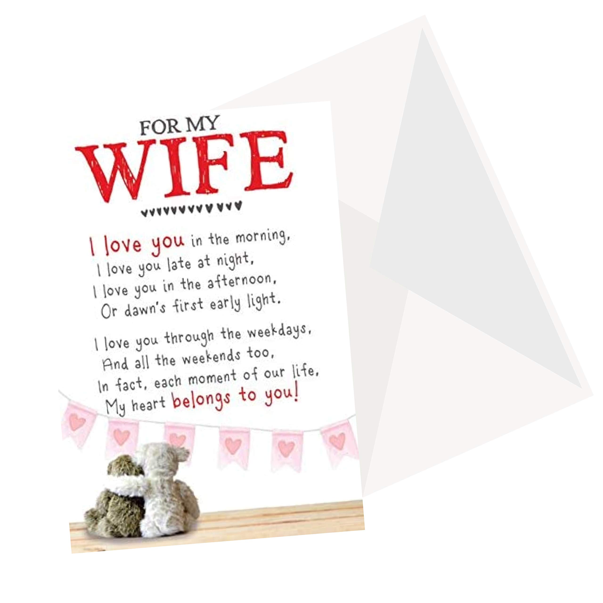 Snuggly Bumkins, WIFE, Valentines Day Card, multi