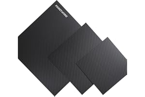 FANCYWING 240X240X1.0MM 1.5MM 2.0MM 2.5MM 3.0MM 3.5MM 4.0MM 5.0MM 6.0MM 100% 3K Carbon Fiber Laminate Plate Matt Surface Twill Weave Panel Sheet 0.5MM Thickness(Matte Finish)
