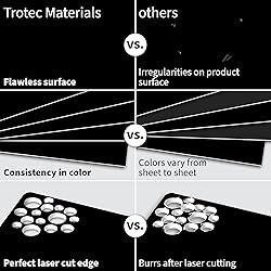 Trotec TroLase | 12"x12"x1/16", 8 Pcs | Black/White
