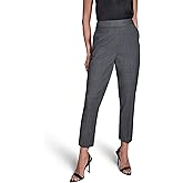 BCBG Womens Plaid Straight Leg Pant with Pockets