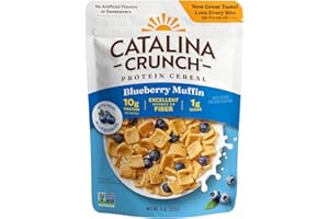 Catalina Crunch Protein Cereal - Breakfast Cereal with 10g of Protein, No Added Sugar - Gluten Free, Keto Friendly - Blueberry Muffin - 8 oz. Bag (Pack of 1)