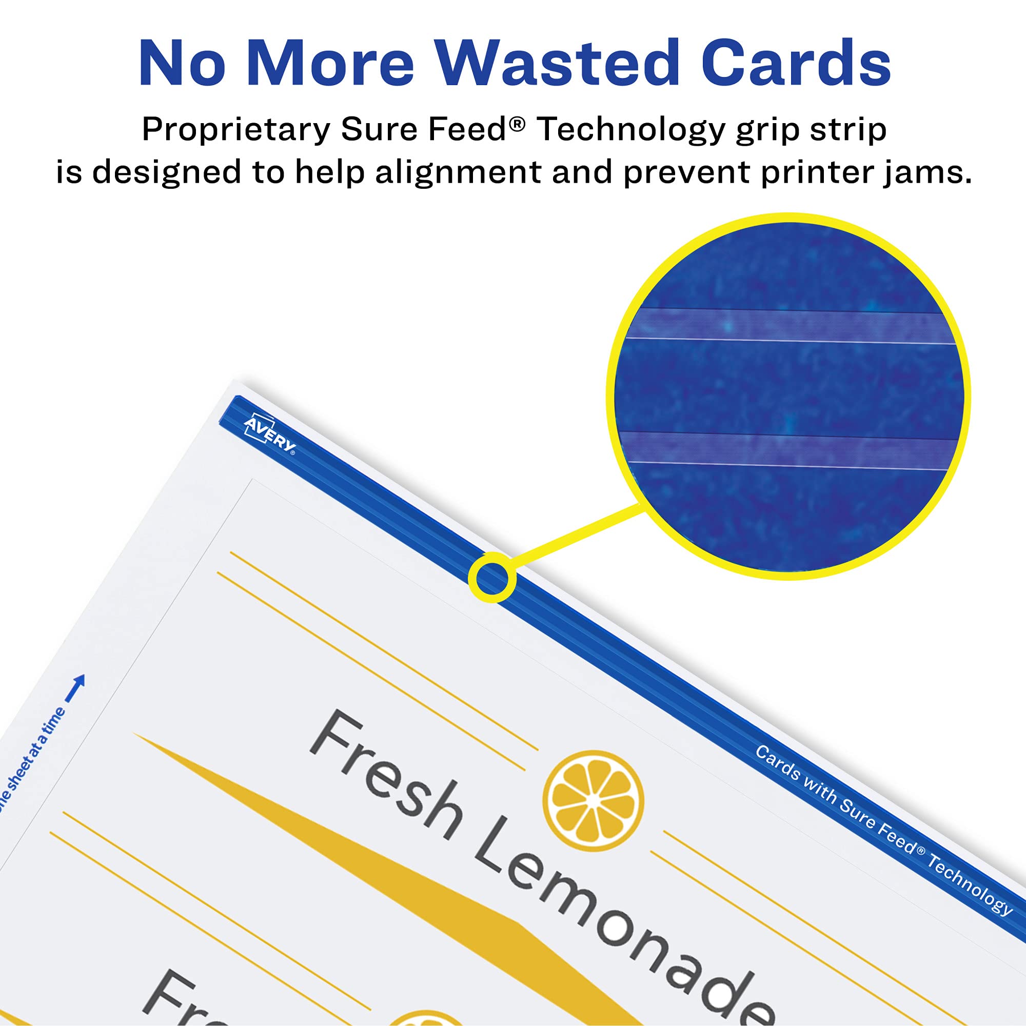 Avery Printable Tent Cards with Sure Feed Technology, 2.5" x 8.5 ...