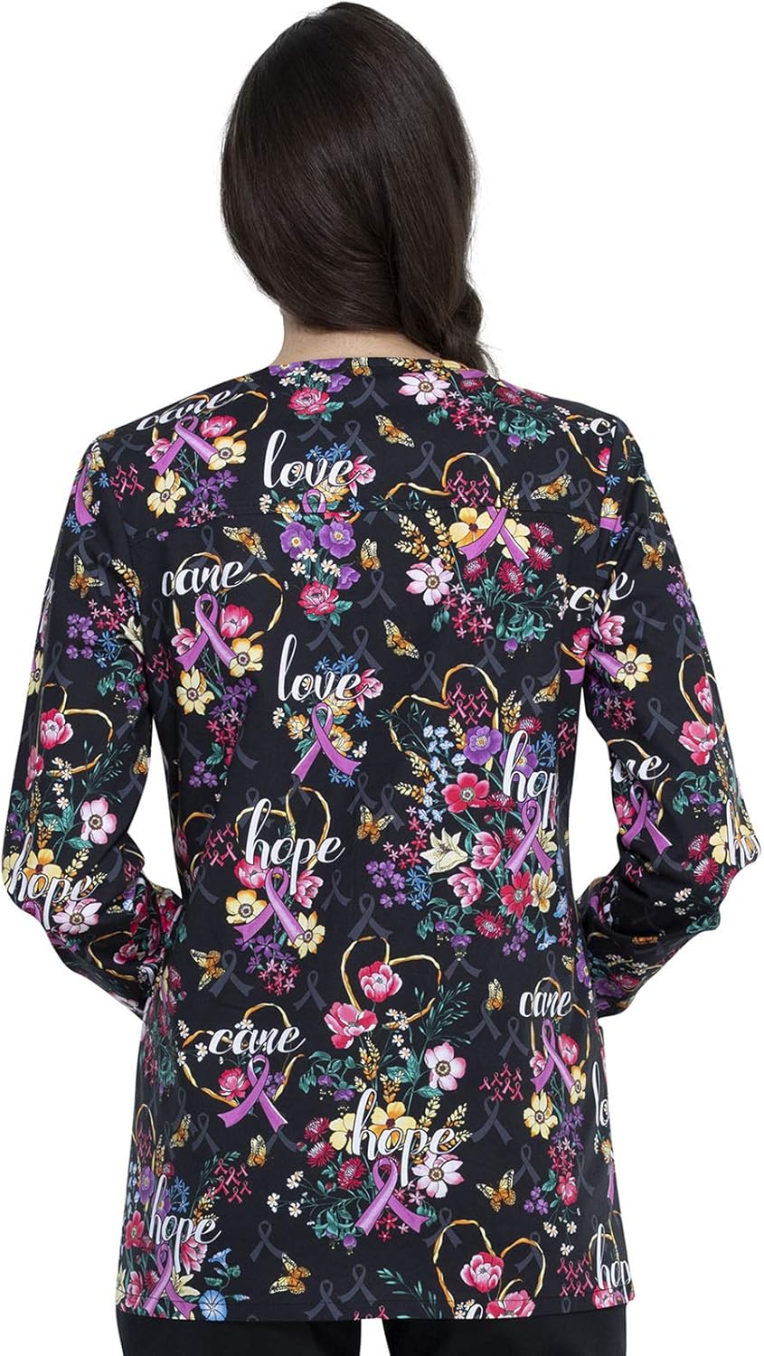 CHEROKEE Genuine Snap Front Warm-Up Scrub Jacket CK301: Clothing