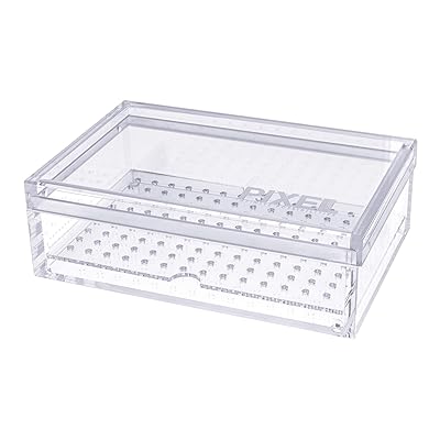 Pixel Cartel Clear Acrylic Humidor for Cigars &amp; Pre Rolled Cones | Storage Box with an Airtight Magnetic Lid to Keep Contents Fresh