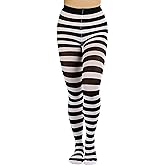 ToBeInStyle Women's Wide Horizontal Striped Opaque Tights