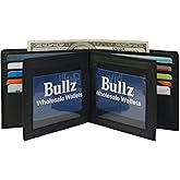 Bullz European Hipster Mens Wallet Thick Large Bifold 20 Cards and 2 ID Window