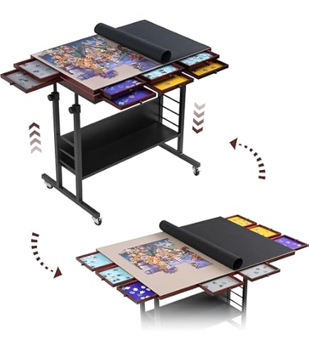 G TALECO GEAR Puzzelplank 1500 stukjes, puzzeltafel met 4 laden en deksel, 87 x 67 cm draagbare puzzeltafel met inklapbare poten voor volwassenen en jongeren G TALECO GEAR Puzzelplank 1500 stukjes, puzzeltafel met 4 laden en deksel, 87 x 67 cm draagbare puzzeltafel met inklapbare poten voor volwassenen en jongeren