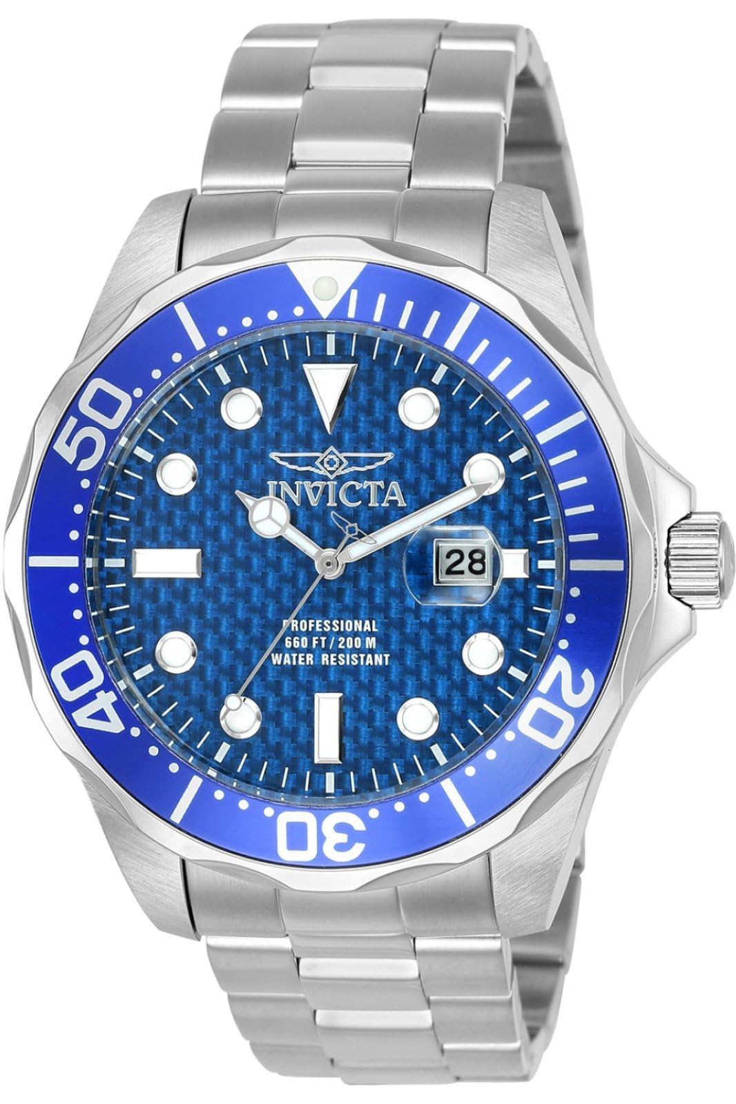 Invicta Pro Diver 12563 Men's Watch - Waterproof - Analogue - Quartz Movement - stainless steel with blue dial - 47mm — image 1