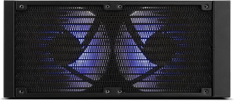 X-240 LCD BLACK - Refrigeración líquida ARGB con pantalla LCD personalizable, Intel y AMD, 2 ventiladores 120mm control PWM, bomba base de cobre, radiador doble aluminio, negro