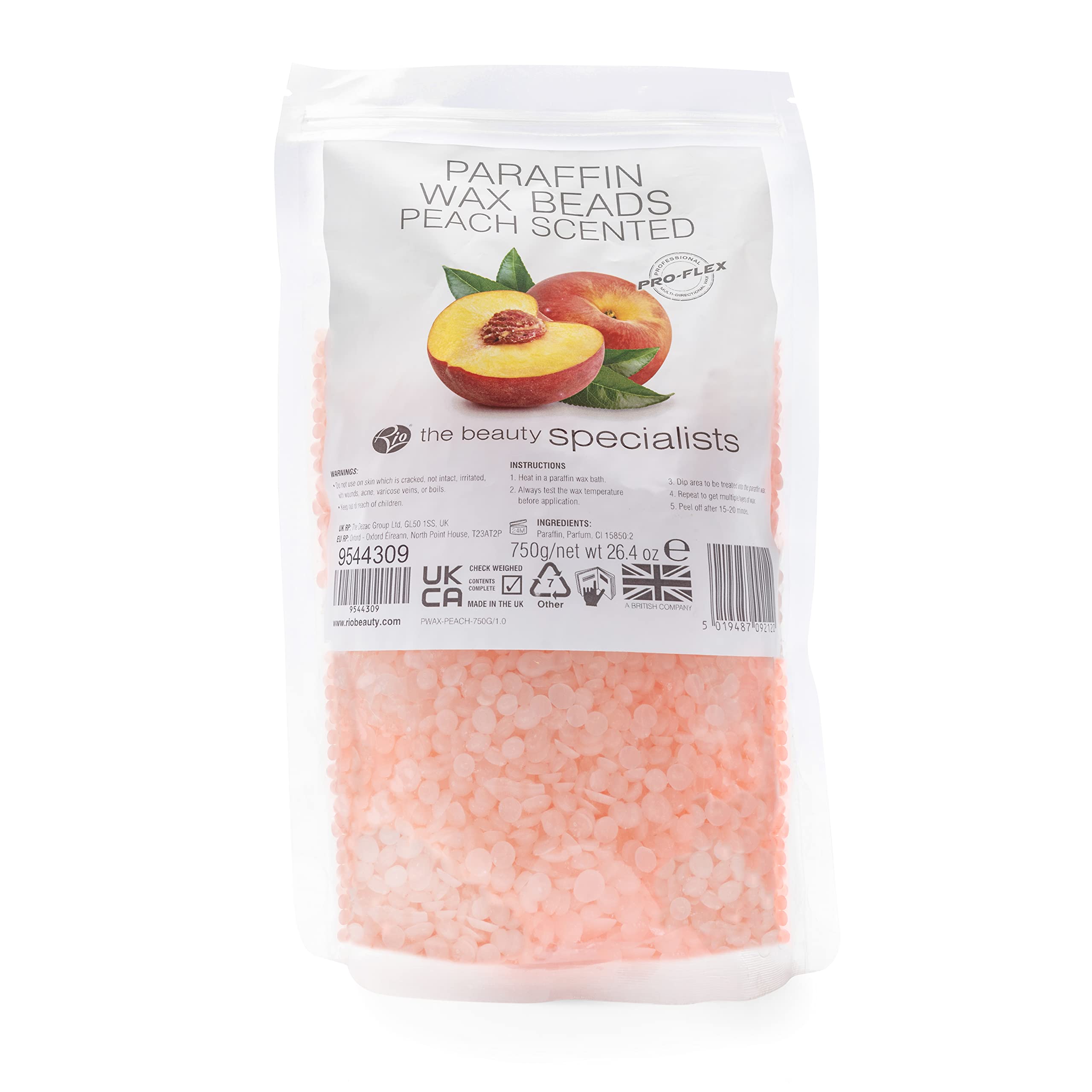 Rio Paraffin Wax Bath Beads 750g - Peach