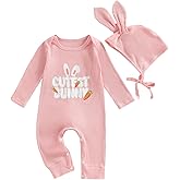 Thorn Tree Baby Girl Easter Outfit Bunny Long Sleeve Romper Ear Hat Cute Girls Clothes Newborn Infant Spring Outfits