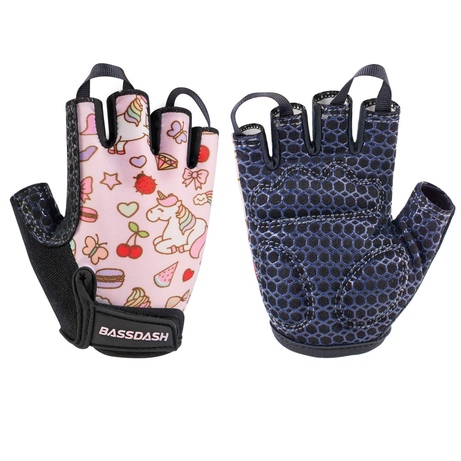 BASSDASH UPF 50+ Kids' Gloves with Padded Grippy