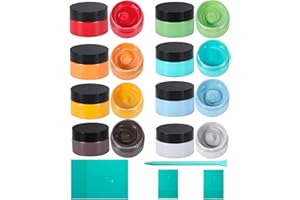 BOOLOOEN 8PCS Chalk Paste with 4 Mini Squeegees, Screen Printing Ink, Chalk Paste for Stencils, Self-Adhesive Screen Stencil Paste Starter Kit, Chalkboard Paint for Handmade DIY Home Art 50 g/jar