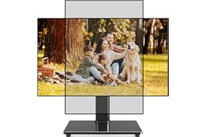 Rfiver Monitor Stand, Single VESA Monitor Stand for Desk with Swivel/ 5 Height Adjustable, Computer Monitor Riser for 13-32 i