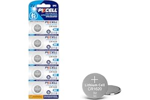 PKCELL 5 Pack CR 1620 Batteries CR1620 Lithium Battery 3V