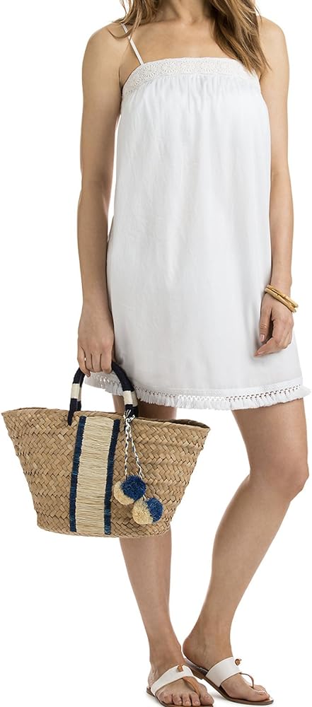 Vineyard Vines Womens Shell Flower Embroidered Beach Dress