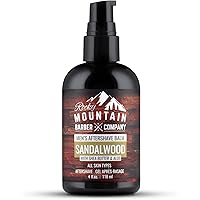 Aftershave Balm for Men – Made in Canada - With Sandalwood Essential Oil, Coconut Oil and Shea Butter – Applies Easily - 4 oz