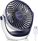 OCOOPA USB Desk Fan 360° Rotatable Head Quiet 3-Speed Strong Airflow view 1