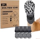 PICK FOR LIFE Anti Slip Dog Socks with Grips XS Grey 2 Pairs Paw Protection