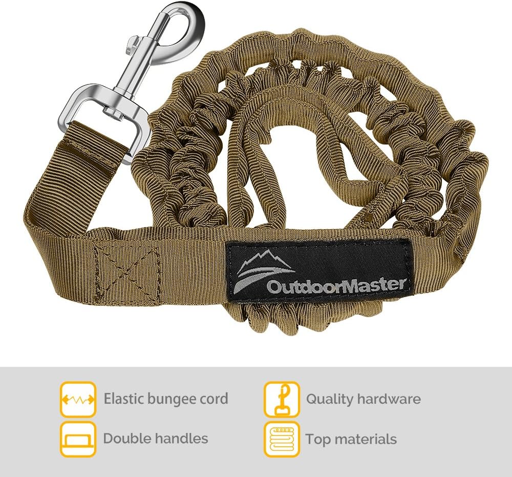 OutdoorMaster Bungee Dog Leash, Improved Dog Safety & Comfort (Tan) : Pet Supplies
